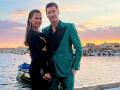 Robert Lewandowski y su mujer, en una imagen de archivo