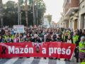Imagen tomada este sábado de la manifestación contra Carlos Mazón en Bentússer, Valencia