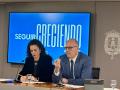 Cristina Cutanda y Manuel Villar en rueda de prensa tras la Junta de Gobierno