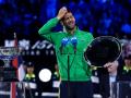 Novak Djokovic en la ceremonia de trofeos del Open de Australia 2026