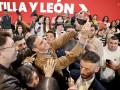El presidente del Gobierno, Pedro Sánchez, en un acto del PSOE en León