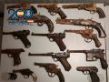 Imagen de las armas sin licencia incautadas por la Policía Nacional