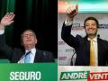 El candidato presidencial socialista Jose Antonio Seguro y de Chega, Andre Ventura