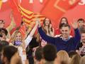 Pedro Sánchez y Pilar Alegría, en el cierre de campaña en Aragón