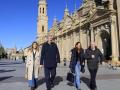 Jorge Azcón en la Plaza del Pilar de Zaragoza