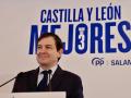 El líder del PP en Castilla y León y candidato a la Presidencia de la Junta, Alfonso Fernández Mañueco, este sábado en Salamanca