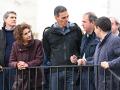 Pedro Sánchez y María Jesús Montero, el lunes en las zonas inundadas de Jaén y Granada