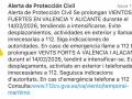 Imagen del Es-Alert mandado este viernes por la Generalitat Valenciana por la borrasca Oriana