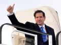 US Secretary of State Marco Rubio gives a thumbs up as he departs the Bratislava Airport in Bratislava, Slovakia, on February 15, 2026. (Photo by Alex Brandon / POOL / AFP)