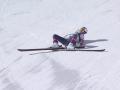 Lindsey Vonn, justo después de su caída en los Juegos Olímpicos