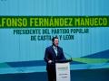 El candidato a la reelección a la Presidencia de la Junta de Castilla y León, Alfonso Fernández Mañueco interviene en el encuentro con Mariano Rajoy 'El arte de gobernar'