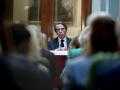 El expresidente del Gobierno. José María Aznar, durante la presentación del libro ‘Alexis de Tocqueville. Un liberal único’