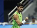 Carlos Alcaraz, en el ATP 500 de Doha en su partido contra Andrey Rublev