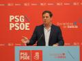 El secretario general del PSdeG, José Ramón Gómez Besteiro, en rueda de prensa