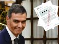 Montaje del presidente del Gobierno, Pedro Sánchez, en el Congreso de los Diputados