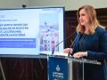 Imagen tomada este viernes de María José Catalá explicando la ejecución presupuestaria del Ayuntamiento en 2025