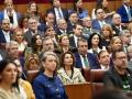 La ministra de Hacienda, María Jesús Montero, en el pleno institucional del Parlamento andaluz por el 28-F
