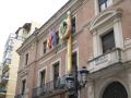 Imagen del 'Rotllo i Canya' en fachada Palacio Provincial de la Diputación de Castellón