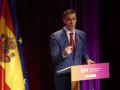 Pedro Sánchez, en un acto institucional con motivo del 8-M