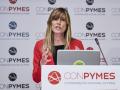 Begoña Gómez, durante el acto de presentación de Conpymes.