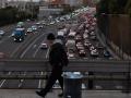Tráfico de entrada a la ciudad de Barcelona por la Avenida de Meridiana