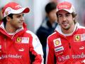 Fernando Alonso y Felipe Massa, durante su época en Ferrari