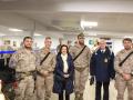 La ministra de Defensa, Margarita Robles,  recibe en la base aérea de Torrejón de Ardoz (Madrid), a los 205 militares españoles evacuados de Irak