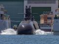 El S-82 Narciso Monturiol arranca por primera vez sus motores diésel en el astillero de Cartagena
