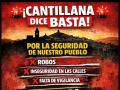 Cartel para reclamar más seguridad en Cantillana