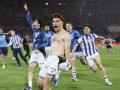 Pablo Marín celebra su penalti que le dio la victoria a la Real Sociedad en la Copa del Rey