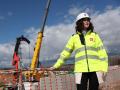 La presidenta de la Comunidad de Madrid, Isabel Díaz Ayuso, visita las obras de edificación y el piso piloto de una de las promociones del Plan Vive del Gobierno regional, en San Sebastián de los Reyes, a 9 de marzo de 2023