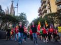 Imagen del 'Correllengua Agermanat' a favor de los 'países catalanes' a su paso por Barcelona.