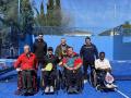 Algunos de los participantes en el torneo solidario de pádel organizado por Unieléctrica