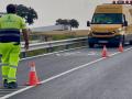 Imagen de las obras en carreteras de Dos Torres
