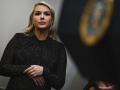 La portavoz de la Casa Blanca, Karoline Leavitt, durante la rueda de prensa de Trump posterior al atentado
