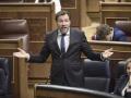 El ministro de Transportes, Óscar Puente, durante una sesión plenaria en el Congreso