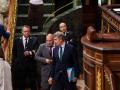El presidente del PP, Alberto Núñez Feijóo, y el secretario general, Miguel Tellado