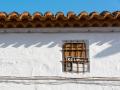 On sale sign in Spanish on an old window, in the traditional centre of Spain, in Castile La Mancha.