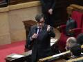 El presidente de la Generalitat de Cataluña, Salvador Illa, esta semana en el pleno