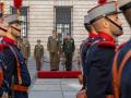 El Jefe de Estado Mayor del Ejército (JEME), general de ejército Amador Enseñat y Berea, con el Comandante del Ejército Brasileño, General Tomás Miguel Miné Ribeiro Paiva