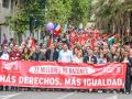 Imagen tomada este viernes de Óscar Puente en la manifestación del 1 de Mayo en Alicante