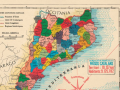 Detalle del mapa de los "Países Catalanes" ilustrado por Joan Ballester