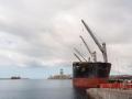 Bocana del Puerto de Granadilla por la que se espera que entre el buque