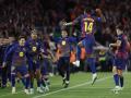 BARCELONA, 10/05/2026.- El delantero del FC Barcelona Markus Rashford celebra el gol durante el encuentro correspondiente a la jornada 35 de LaLiga que FC Barcelona y Real Madrid disputan este domingo en el Camp Nou, en Barcelona. EFE/Andreu Dalmau