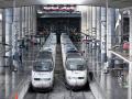 Trenes AVE durante la segunda operación salida con motivo de la Semana Santa 2026, en la estación Madrid-Puerta de Atocha-Almudena Grandes