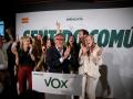 El candidato de Vox, Manuel Gavira, celebra los resultados electorales en Andalucía