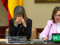 Imagen de Maribel Vilaplana llorando en la comisión de investigación sobre la dana de Valencia en el Congreso de los Diputados