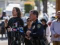 El jefe de la policía de San Diego durante una conferencia sobre el tiroteo contra una mezquita