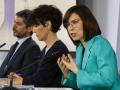 Imagen tomada este martes de Diana Morant en la rueda de prensa posterior al Consejo de Ministros