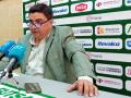 García Román en su rueda de prensa de despedida